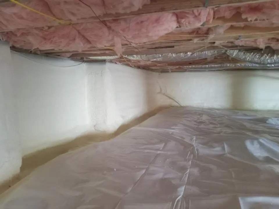 Crawl space encapsulation with closed-cell spray foam for Flat Roof Repair in Rancho Palos Verdes